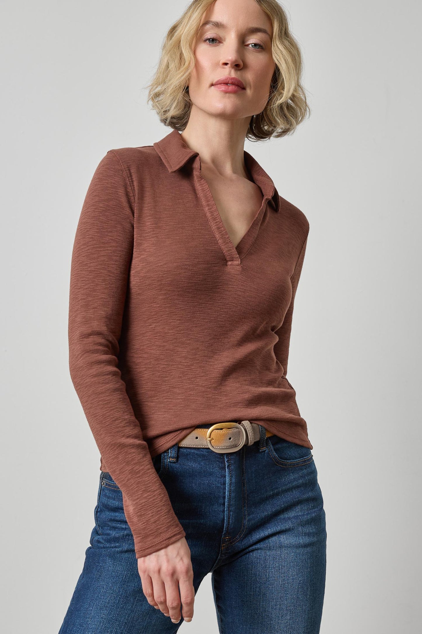 LONG SLEEVE POLO NECK PA3529