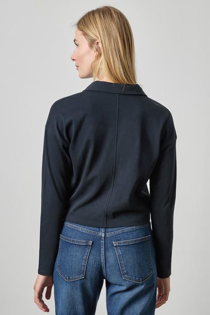 FAUX WRAP COLLAR TOP PA3535