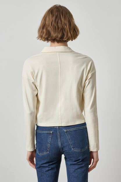 FAUX WRAP COLLAR TOP PA3535