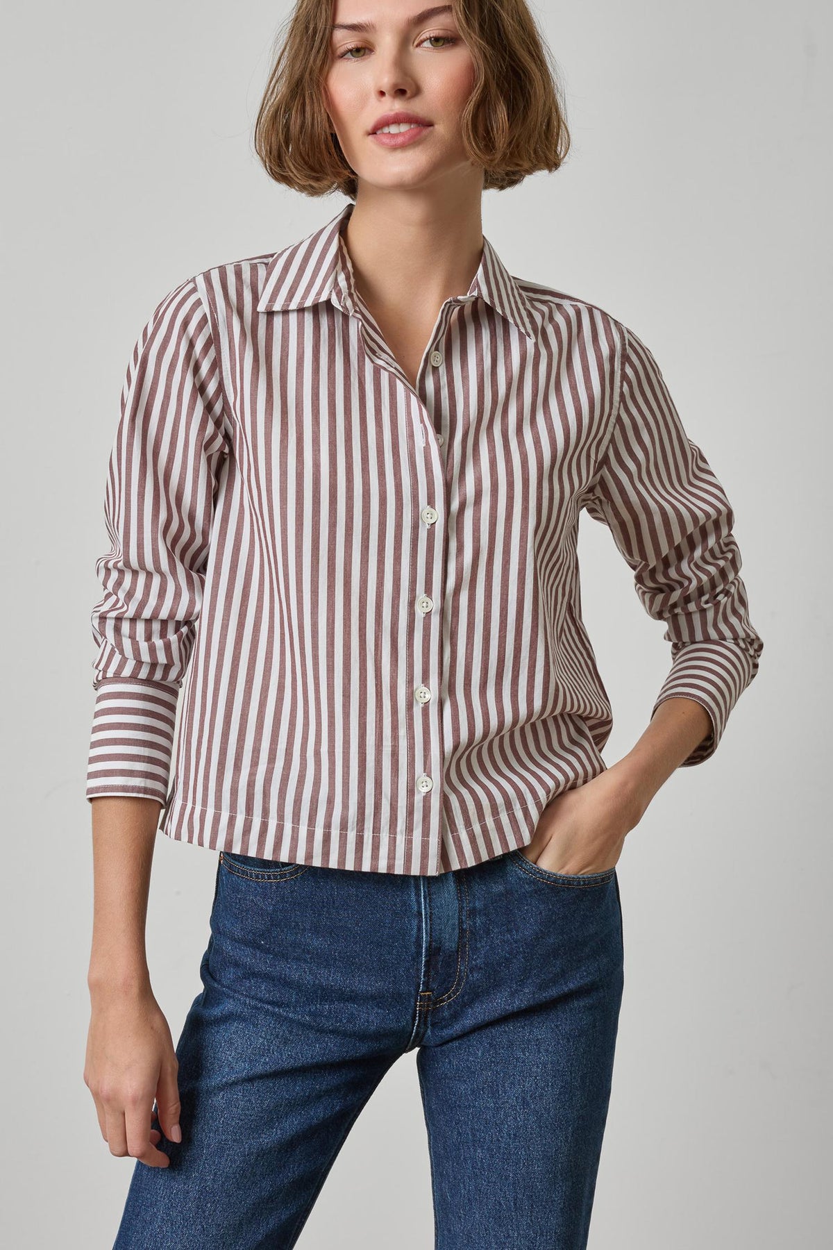 STRAIGHT FIT SHORT BUTTON DOWN PA3536