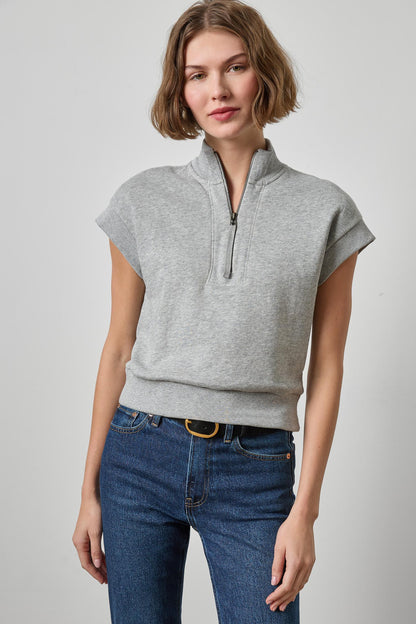 ZIP MOCK NECK TOP PA3540