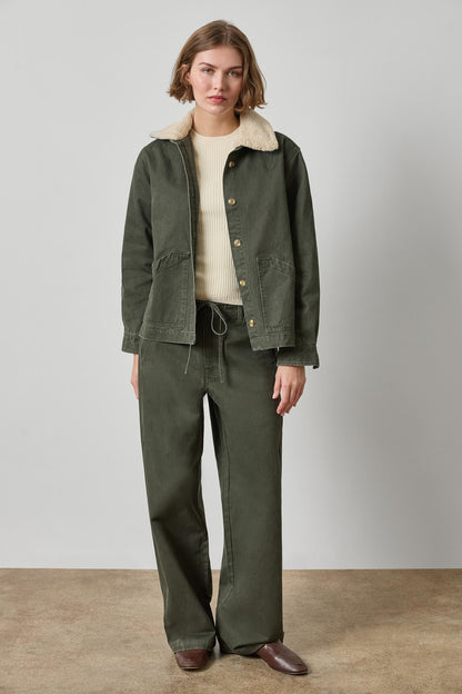 WASHED TWILL PLEAT BACK JACKET PA3546