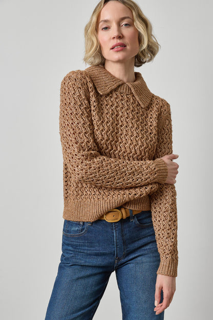 TEXTURED POLO SWEATER PA3589