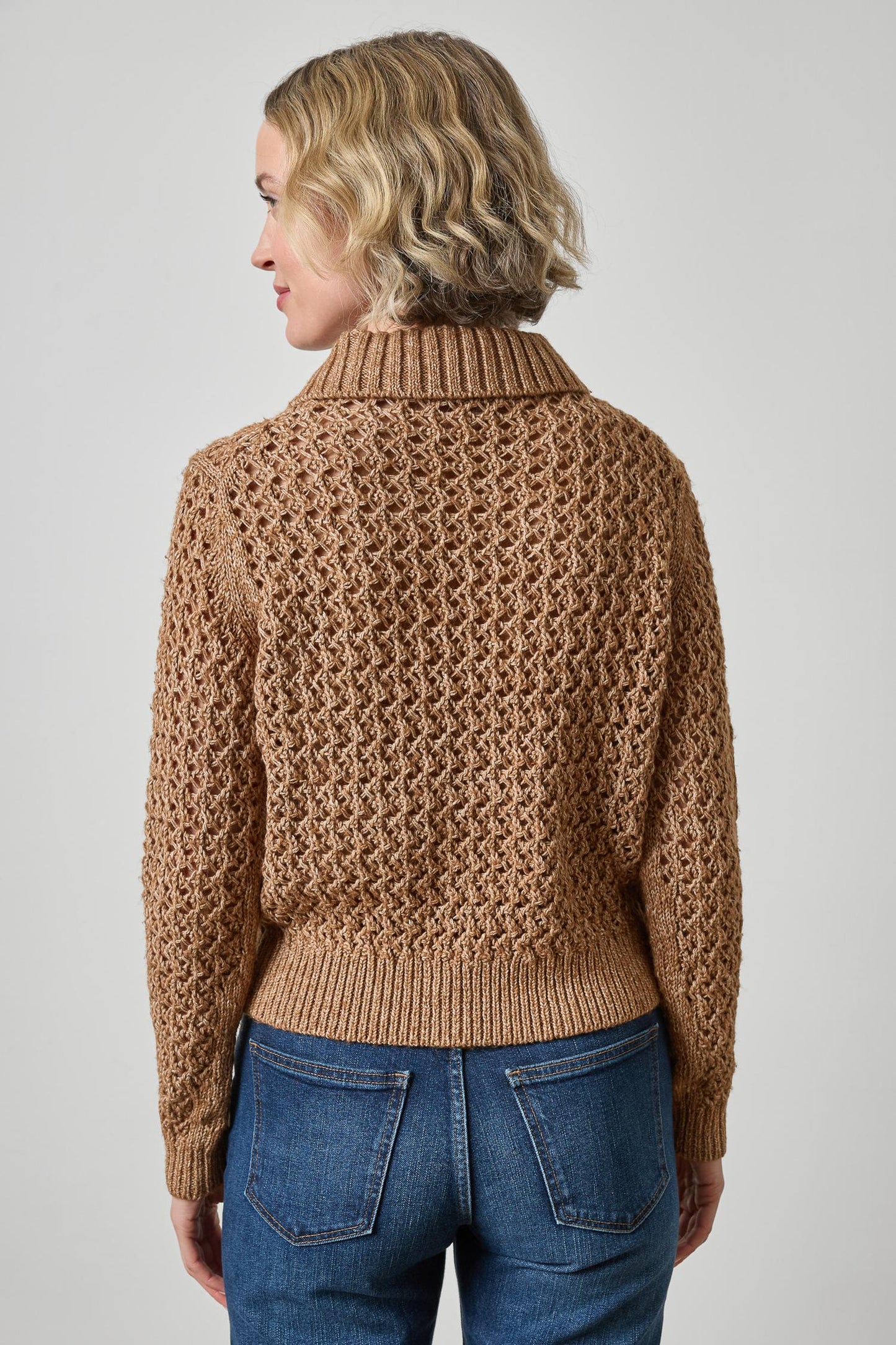TEXTURED POLO SWEATER PA3589
