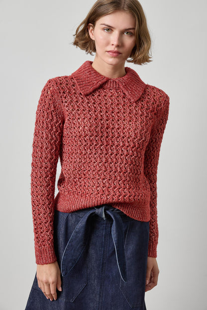 TEXTURED POLO SWEATER PA3589