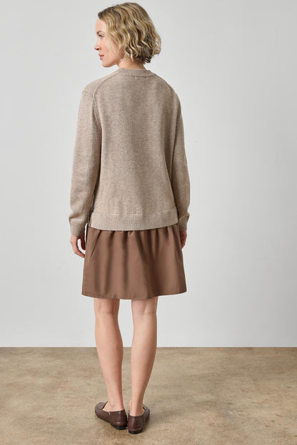 SHORT COMBO SWEATER DRESS PA3595