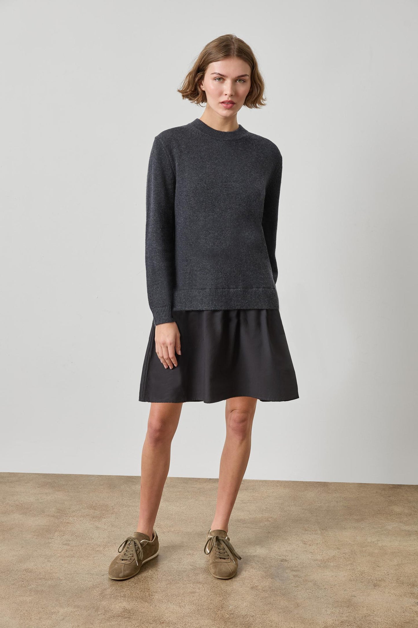 SHORT COMBO SWEATER DRESS PA3595