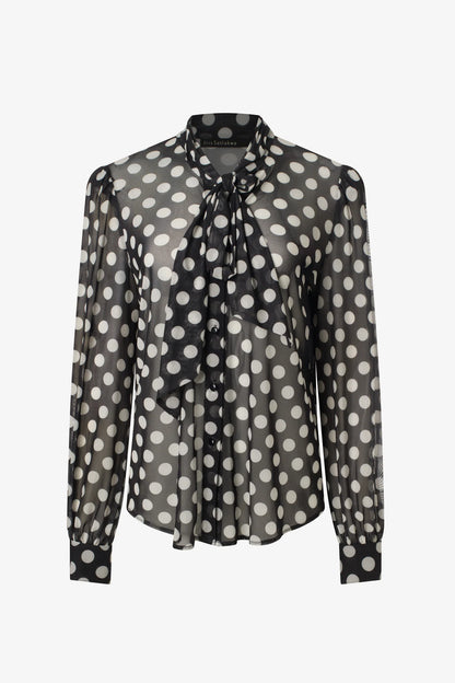 POLKA DOT MESH BLOUSE PM1577