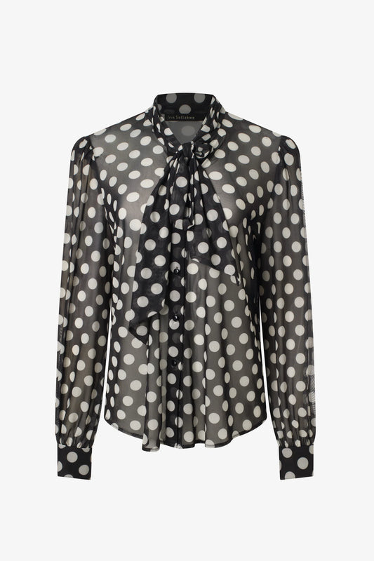 POLKA DOT MESH BLOUSE PM1577