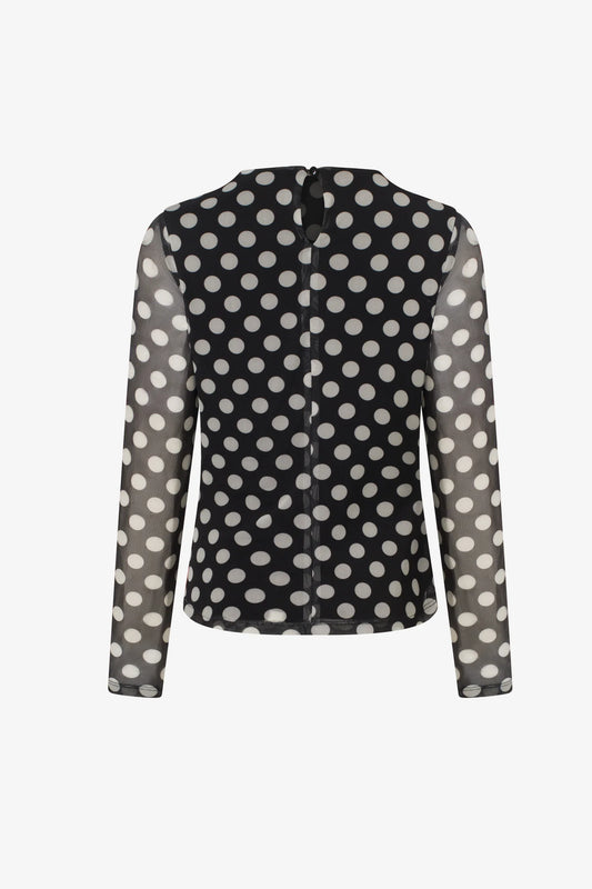 POLKA DOT LONG SLEEVE TOP PM2014