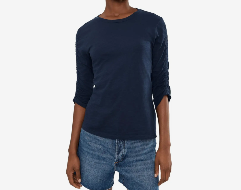 CREWNECK ROUCHED SLEEVE 61697