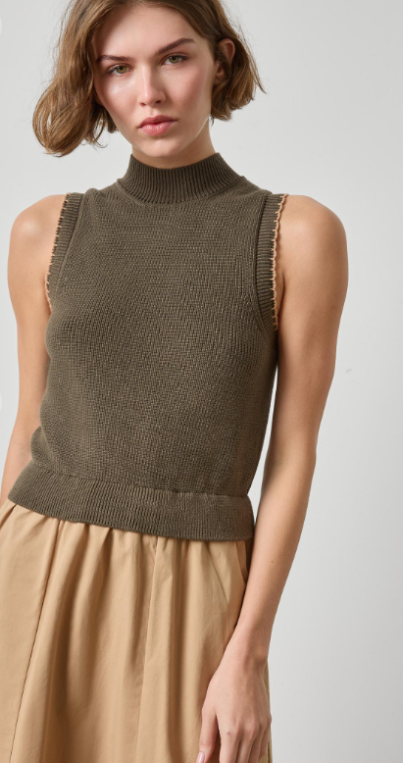 MIXED MEDIA MOCK NECK DRESS PA3499