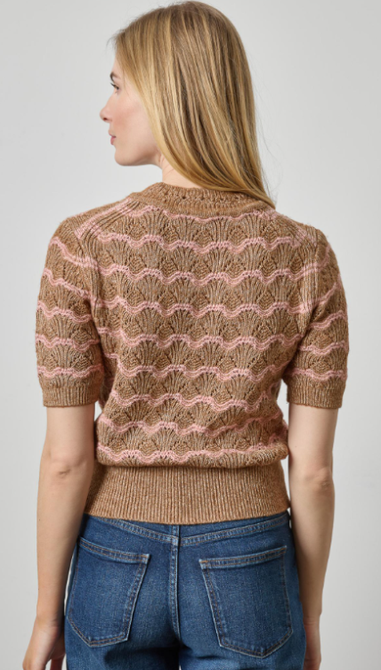 SHORT SLEEVE MULTISTITCH PULLOVER PA3590