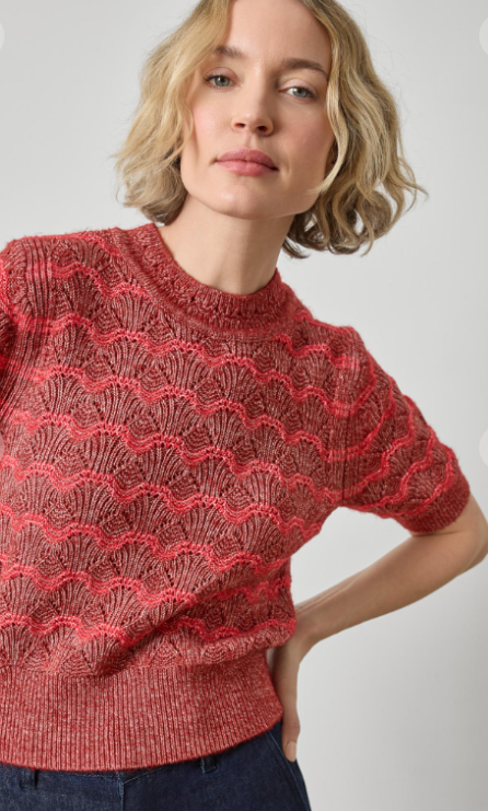 SHORT SLEEVE MULTISTITCH PULLOVER PA3590