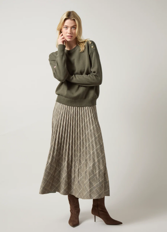 SABRINA PONTE PLEATED SKIRT 32-3951