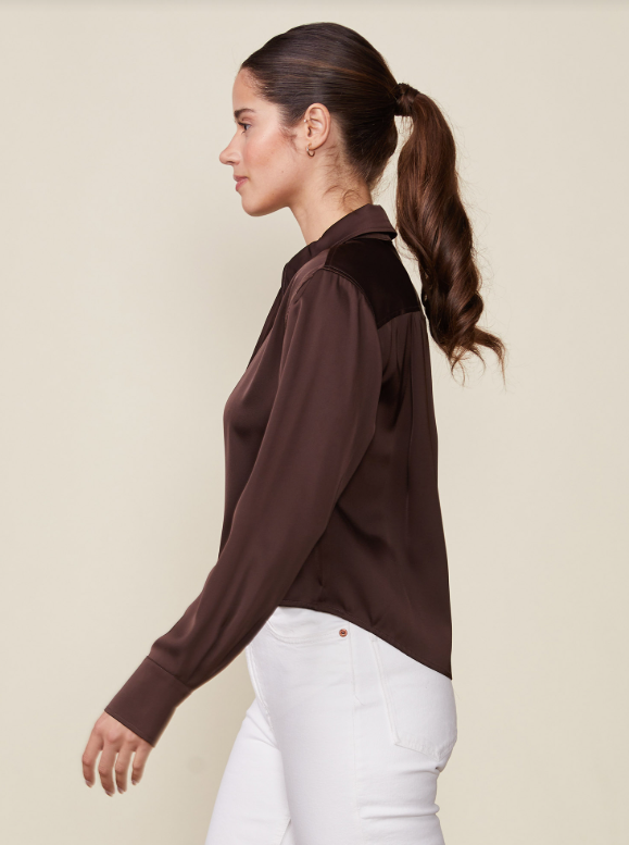 LONG SLEEVE SATIN BLOUSE 8469070