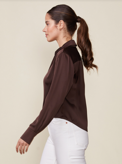 LONG SLEEVE SATIN BLOUSE 8469070
