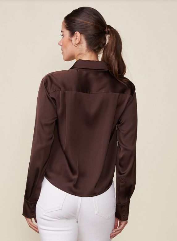 LONG SLEEVE SATIN BLOUSE 8469070