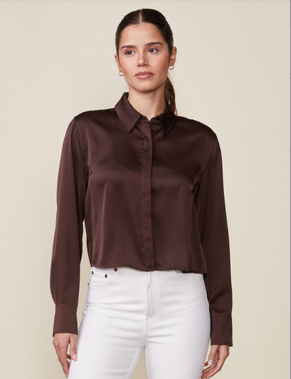 LONG SLEEVE SATIN BLOUSE 8469070