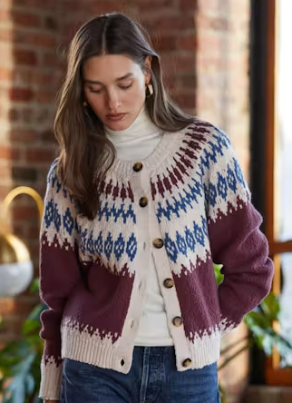 FAIR ISLE CARDIGAN NHT14688