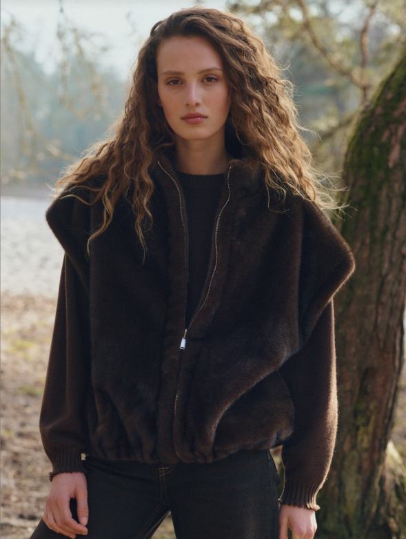 FAUX FUR VEST 800262