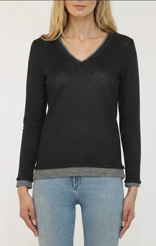 V-NECK LAYERED LOOK 32682
