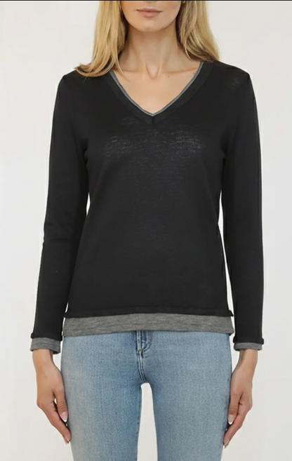 V-NECK LAYERED LOOK 32682