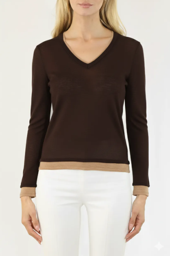 V-NECK LAYERED LOOK 32682