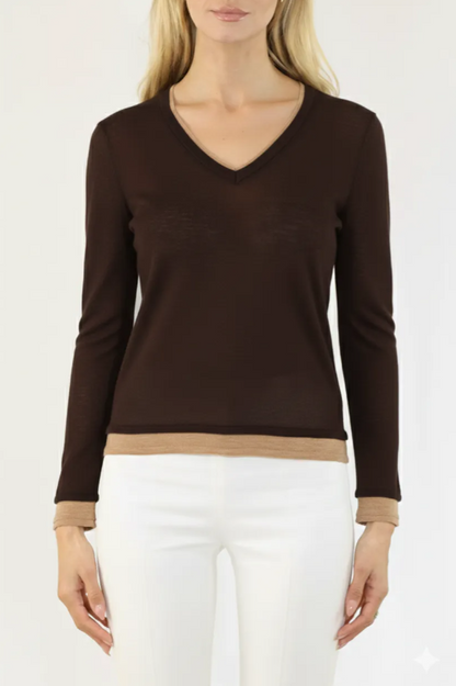 V-NECK LAYERED LOOK 32682