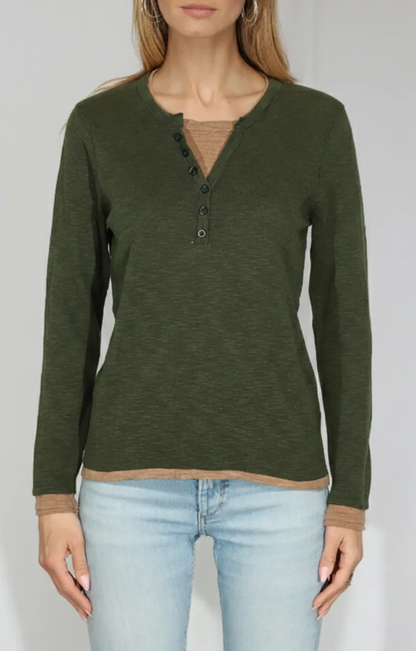 HENLEY W/ UNDERLAY 32683