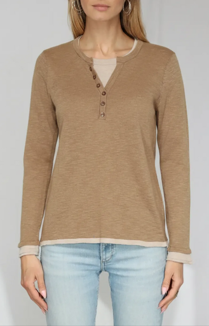 HENLEY W/ UNDERLAY 32683