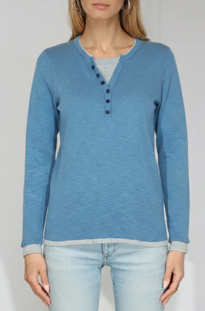 HENLEY W/ UNDERLAY 32683