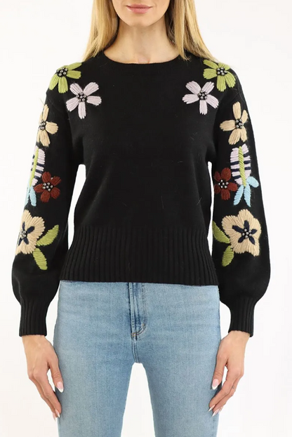 CREWNECK WITH MULTI COLOR EMBROIDERY 32676