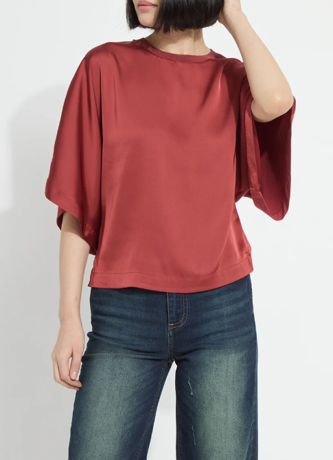 GINGER MIX-MEDIA DOLMAN TEE 21-3939