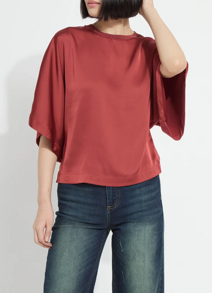GINGER MIX-MEDIA DOLMAN TEE 21-3939