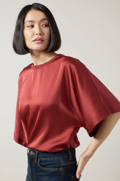 GINGER MIX-MEDIA DOLMAN TEE 21-3939