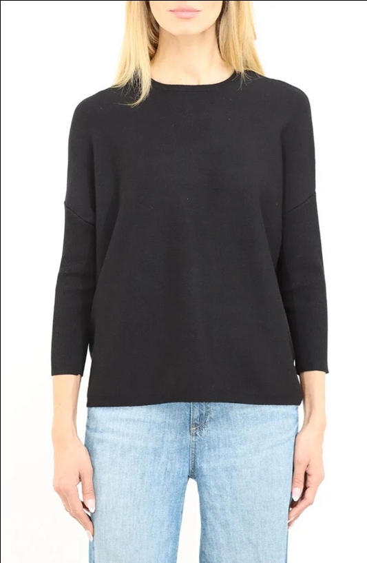 OVERSIZED CREWNECK WITH RIB SLEEVES 32357FW25