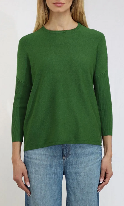OVERSIZED CREWNECK WITH RIB SLEEVES 32357FW25