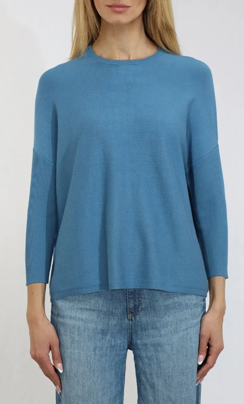 OVERSIZED CREWNECK WITH RIB SLEEVES 32357FW25