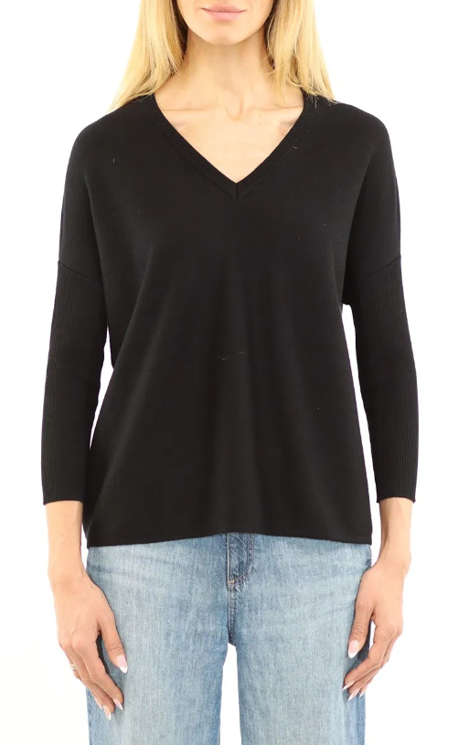 OVERSIZED V NECK PULLOVER 32508FW26