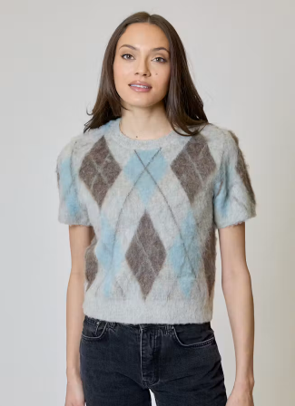 BRUSHED ARGYLE SWEATER BWF1812063