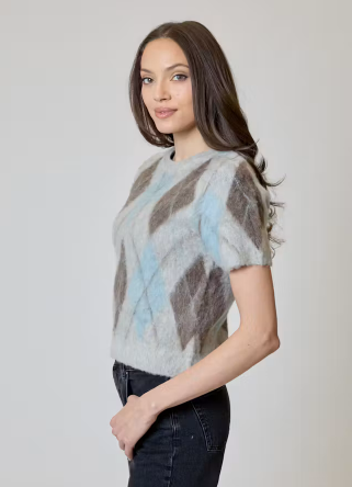 BRUSHED ARGYLE SWEATER BWF1812063