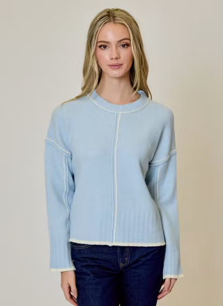 CREWNECK WITH PIPING DETAIL BWV0912035