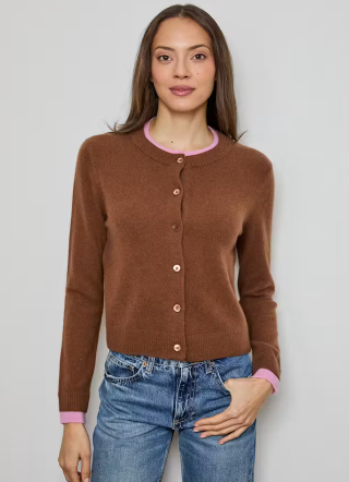 LONG SLEEVE CONTRAST CARDIGAN  CASE0112011