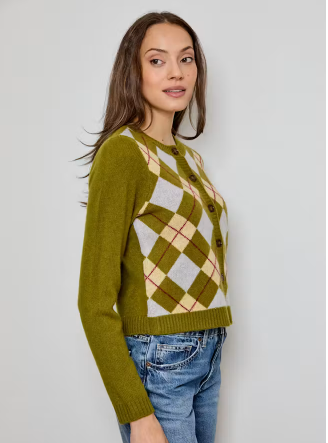 ARGYLE LONG SLEEVE CARDIGAN CASE0112030