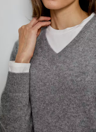 TWO-FER LONG SLEEVE SWEATER CAS0112033
