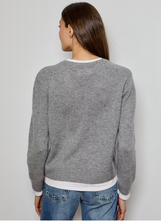 TWO-FER LONG SLEEVE SWEATER CAS0112033
