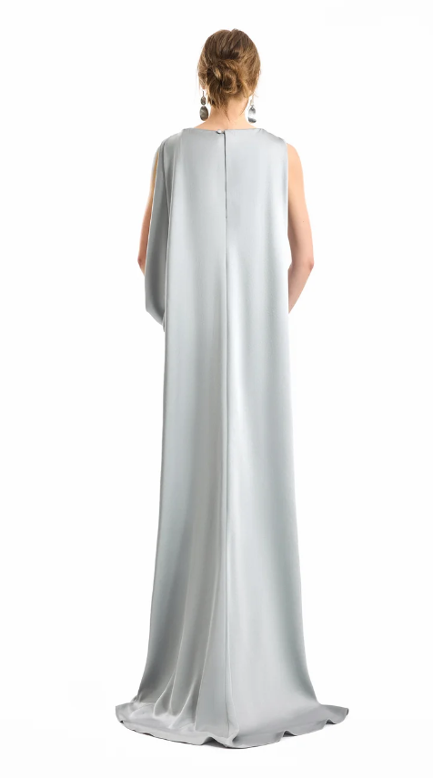 BATEAU-NECK SATIN DRESS 2175LD