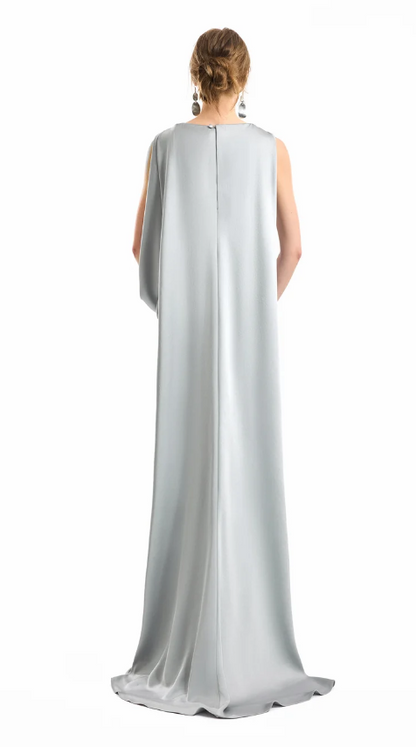 BATEAU-NECK SATIN DRESS 2175LD