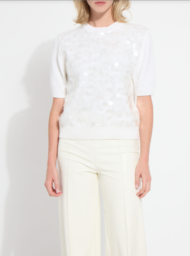 NATALIE HAND-STITCH SEQUIN SWEATER-21-4033